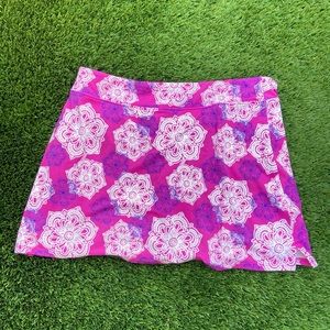 Y2k Patterned Pink Tennis Skirt